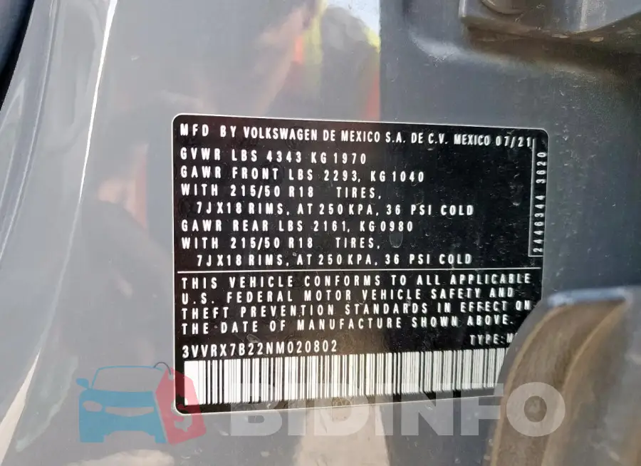 3VVRX7B22NM020802 Photo# 13