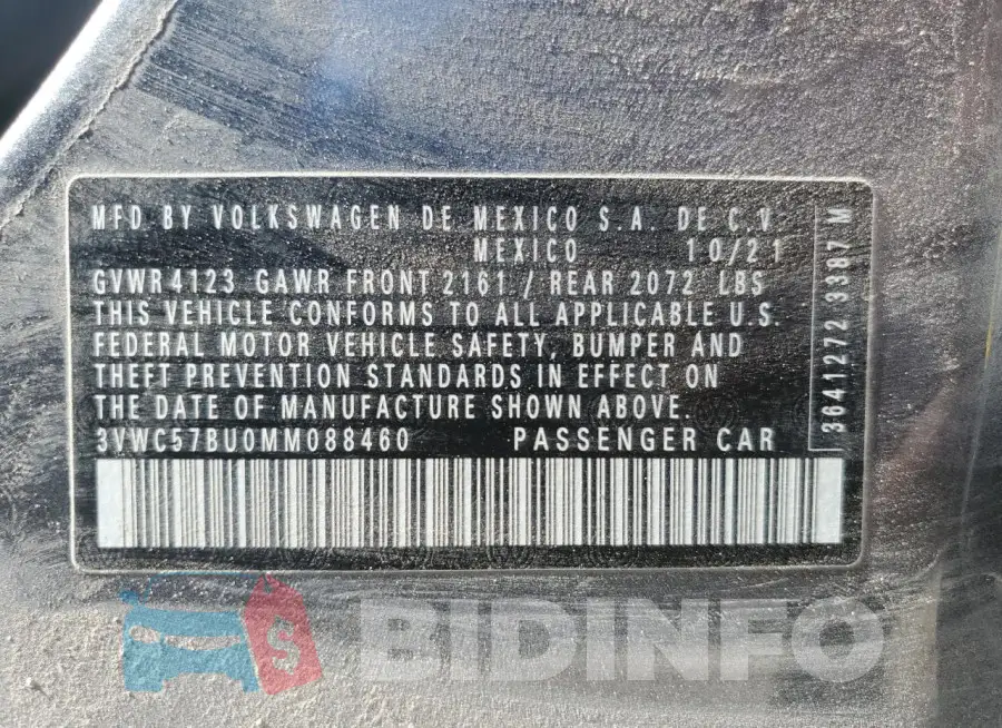 3VWC57BU0MM088460 Photo# 12