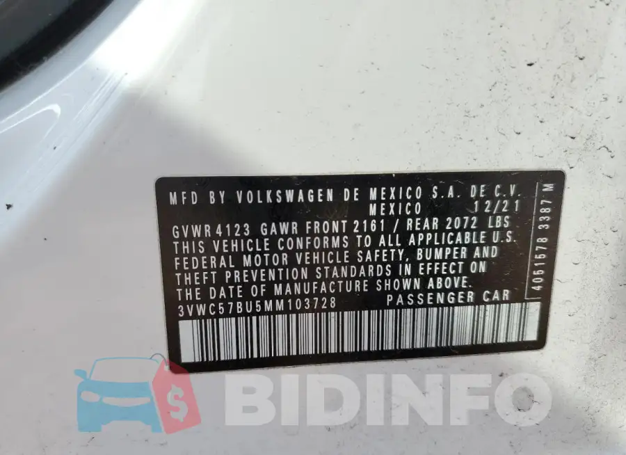 3VWC57BU5MM103728 Photo# 13