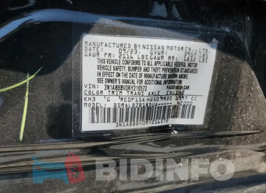 3N1AB8BV0RY216572 Photo# 12