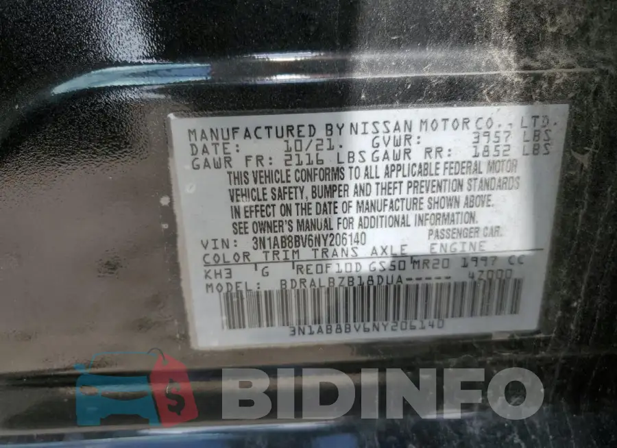 3N1AB8BV6NY206140 Photo# 12