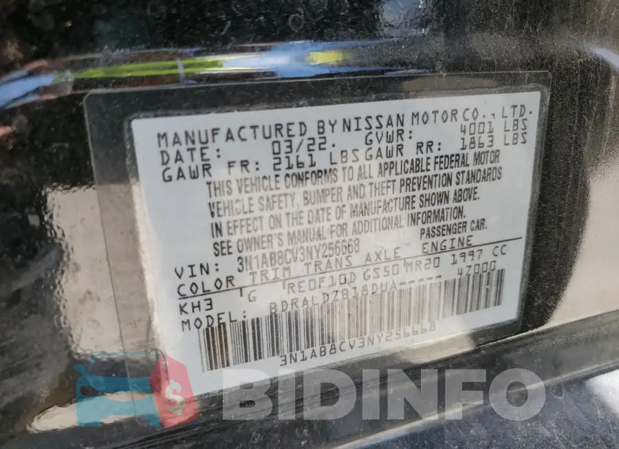 3N1AB8CV3NY256668 Photo# 12