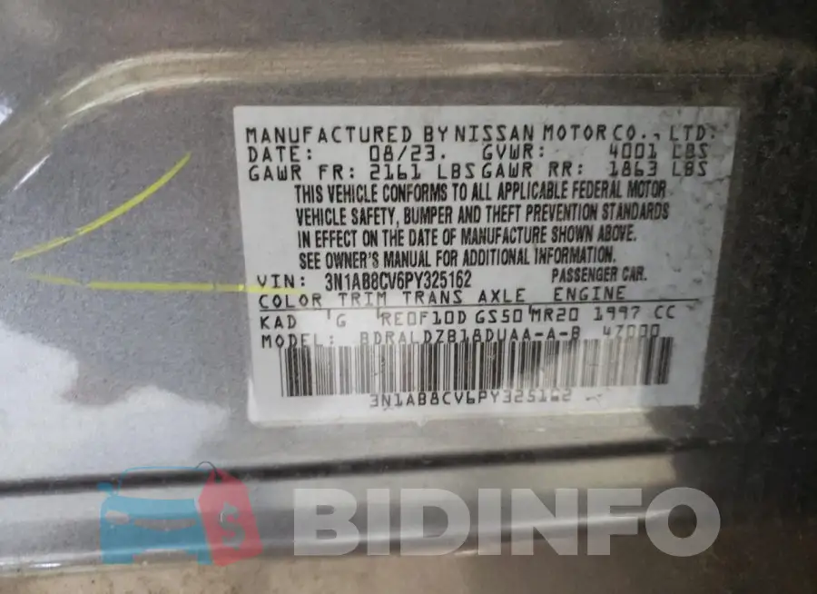3N1AB8CV6PY325162 Photo# 12