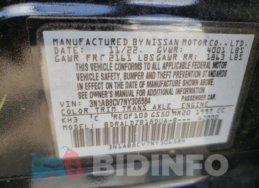 3N1AB8CV7NY306584 Photo# 12