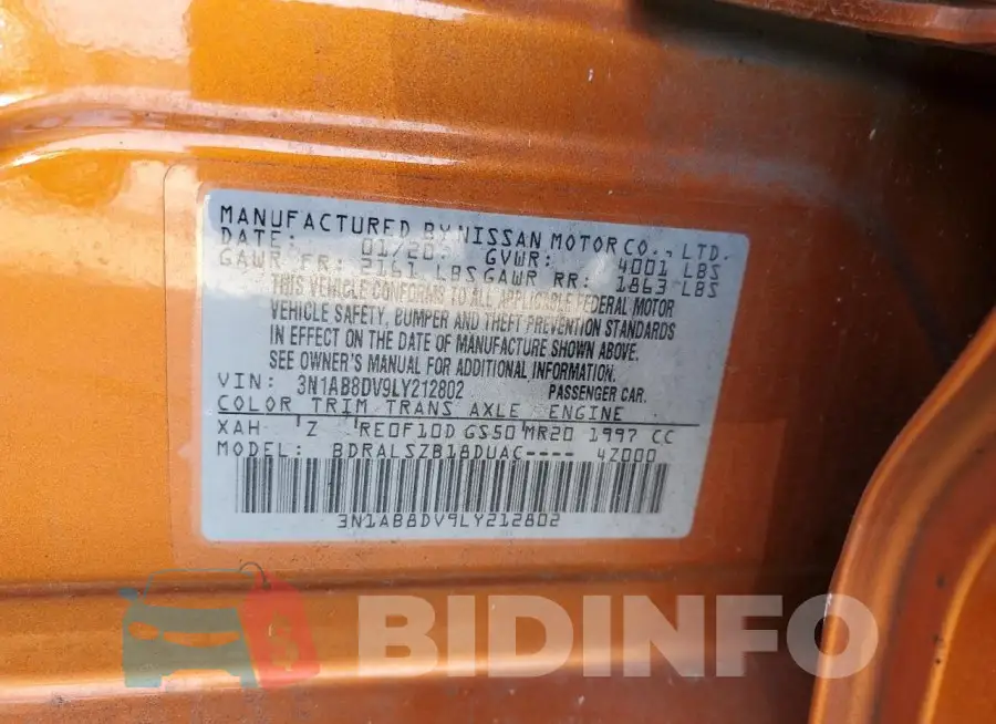 3N1AB8DV9LY212802 Photo# 12