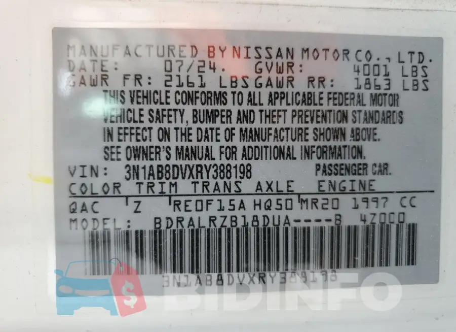 3N1AB8DVXRY388198 Photo# 12