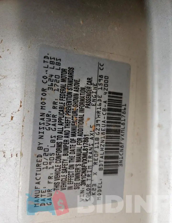 3N1CN8FVXML817861 Photo# 12