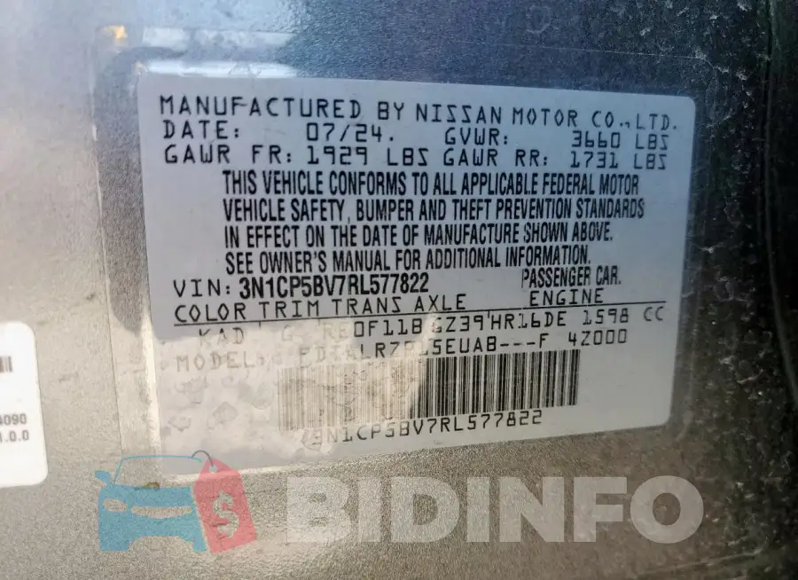 3N1CP5BV7RL577822 Photo# 13
