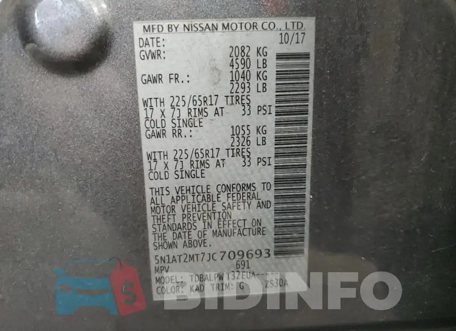 5N1AT2MT7JC709693 Photo# 14