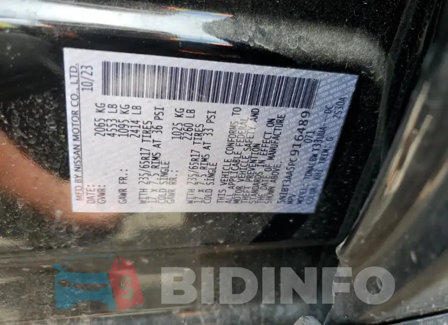 5N1BT3AA5PC916489 Photo# 14