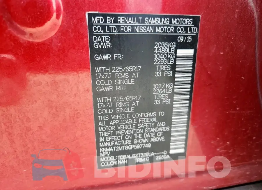 KNMAT2MT8GP597749 Photo# 13