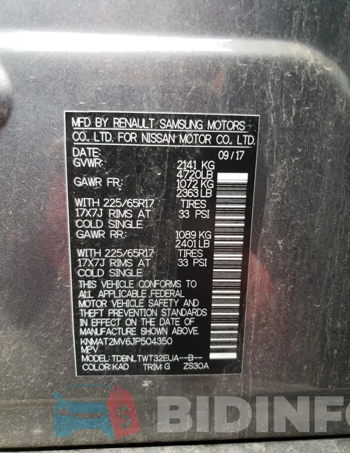 KNMAT2MV6JP504350 Photo# 14