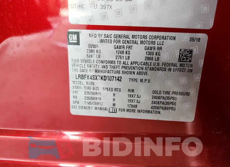 LRBFX4SX7KD007142 Photo# 14