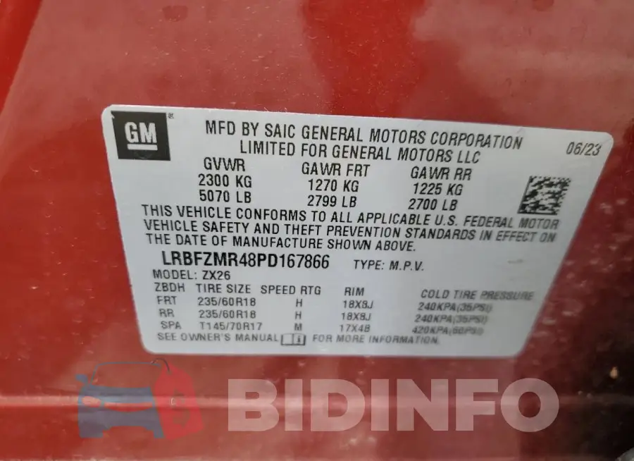 LRBFZMR48PD167866 Photo# 13