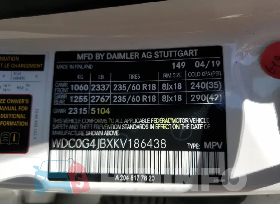 WDC0G4JBXKV186438 Photo# 12