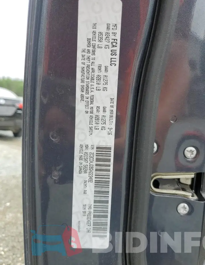 2C3CDXJG9GH223492 Photo# 12
