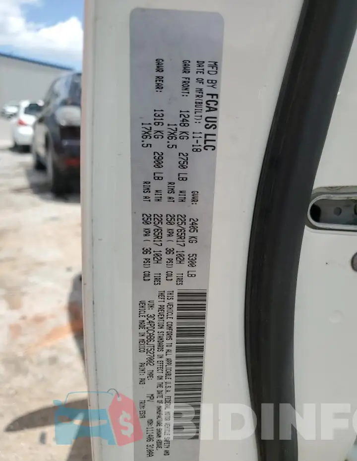 3C4PDCAB6JT527002 Photo# 13