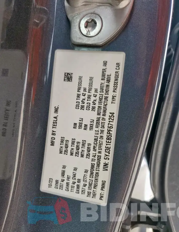 5YJ3E1EB5PF671254 Photo# 12