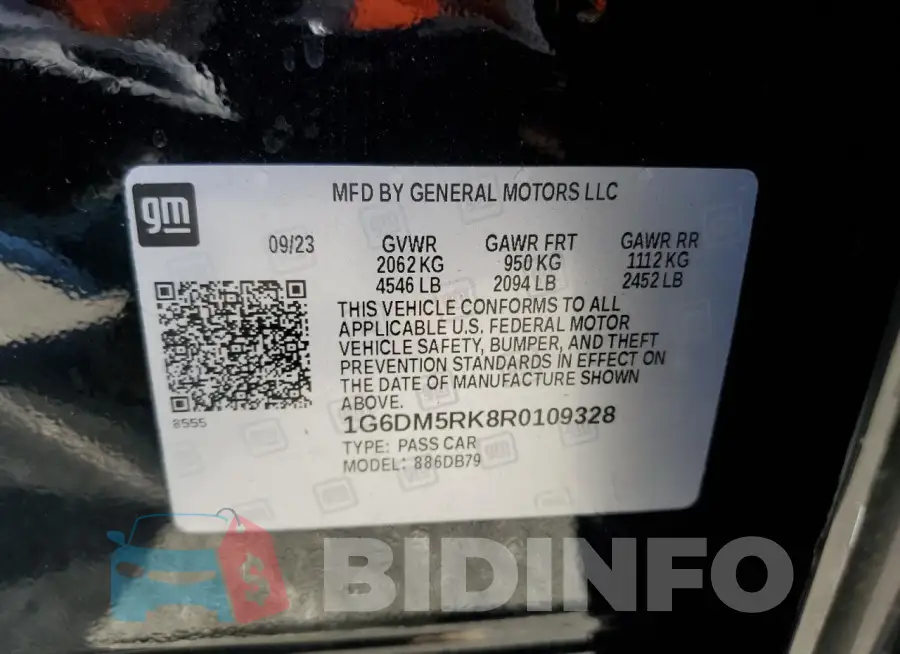1G6DM5RK8R0109328 Photo# 12