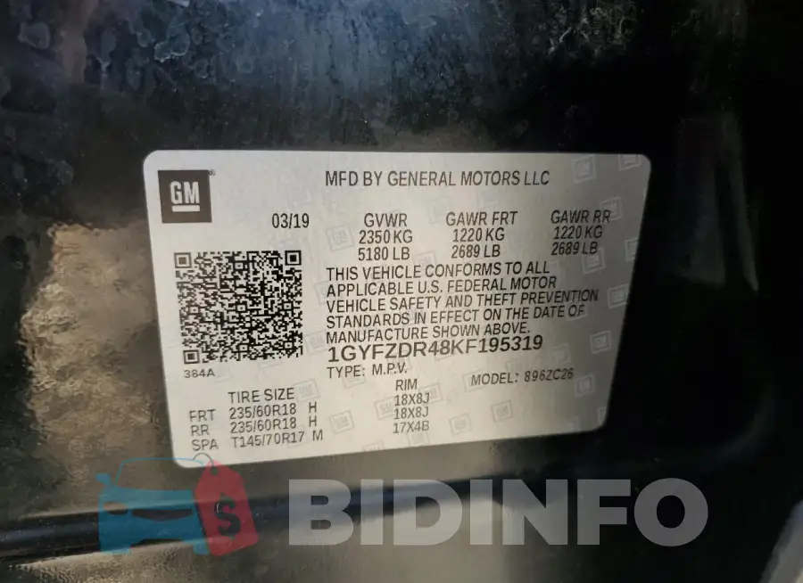 1GYFZDR48KF195319 Photo# 14