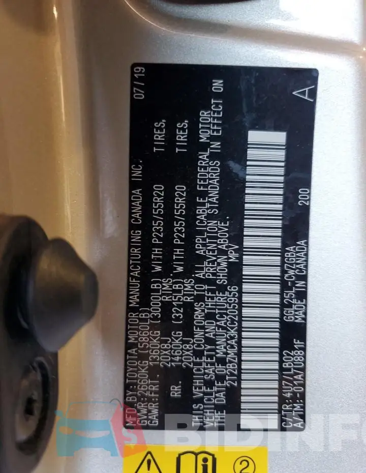 2T2BZMCA3KC205956 Photo# 13