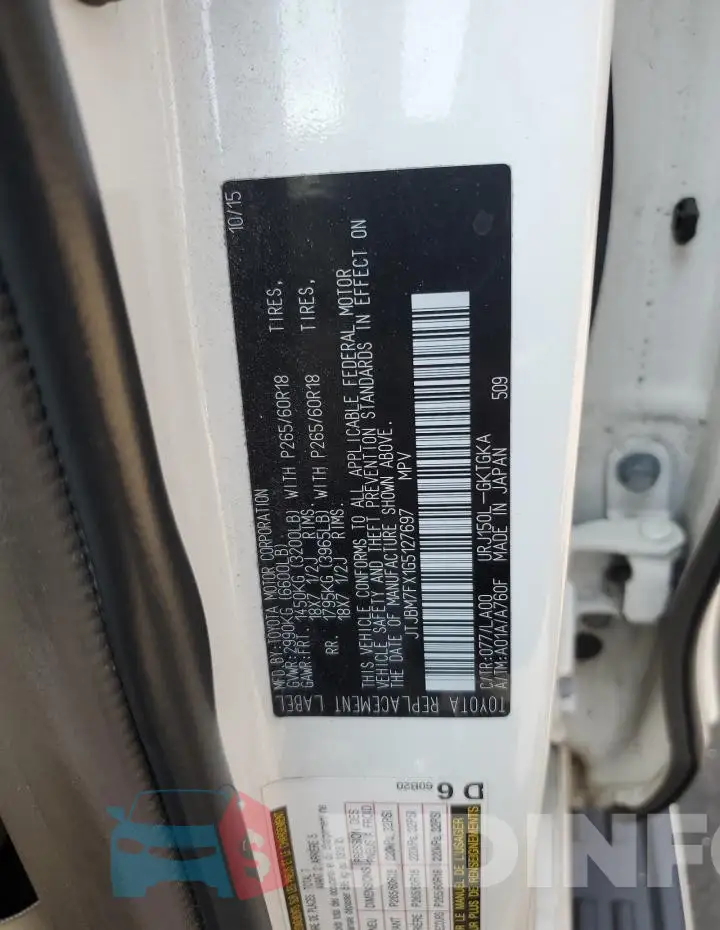 JTJBM7FX1G5127697 Photo# 13