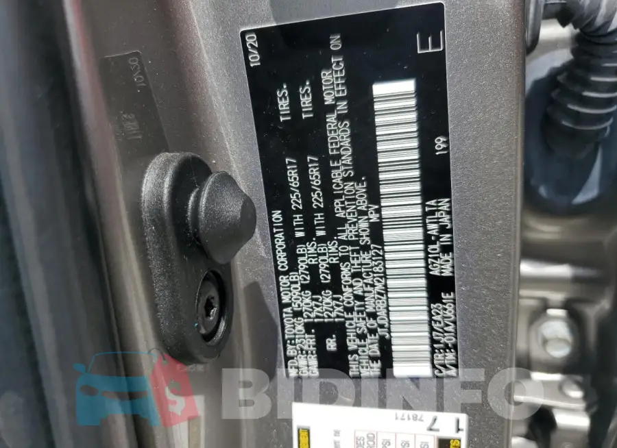 JTJDARBZ7M2183127 Photo# 14