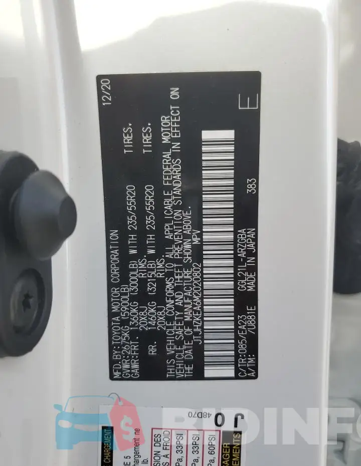 JTJHZKEA6M2020802 Photo# 14