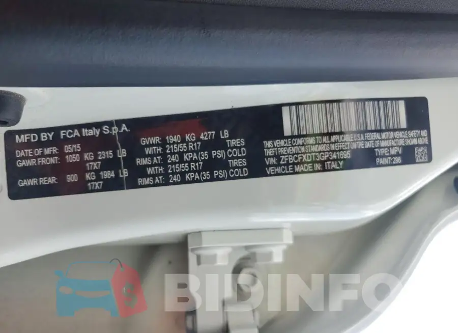 ZFBCFXDT3GP341695 Photo# 12