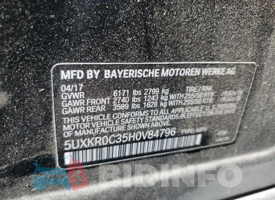 5UXKR0C35H0V84796 Photo# 13