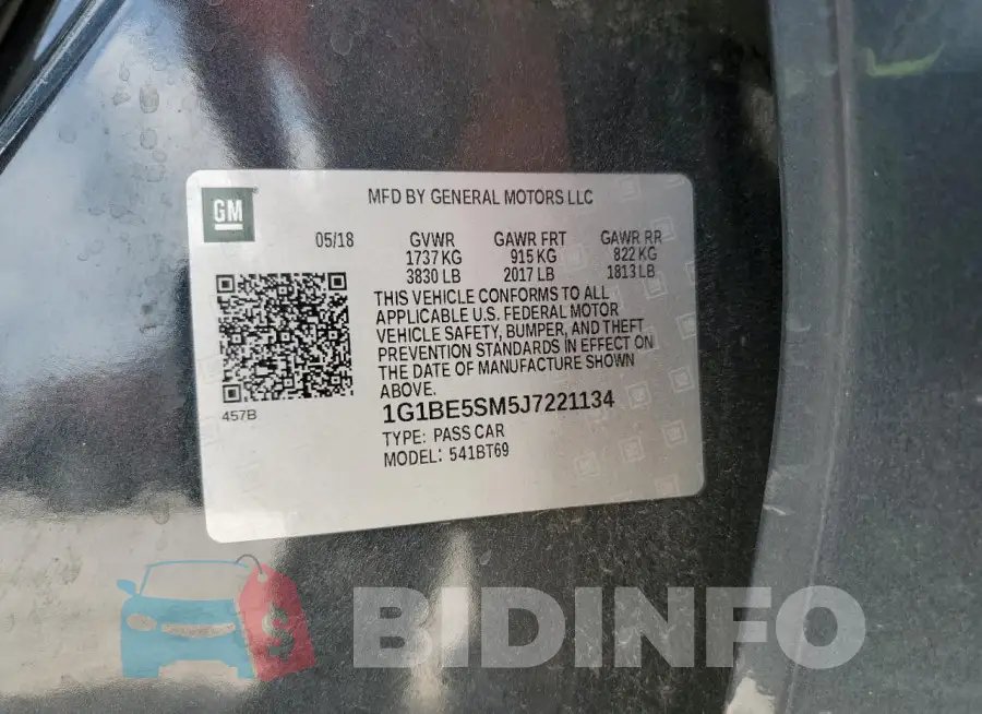 1G1BE5SM5J7221134 Photo# 12