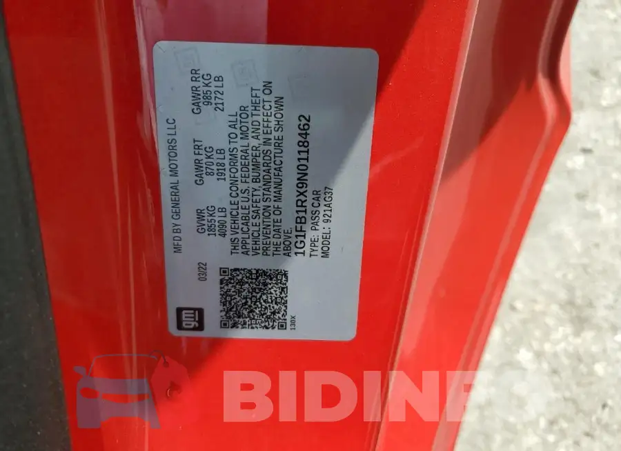 1G1FB1RX9N0118462 Photo# 12