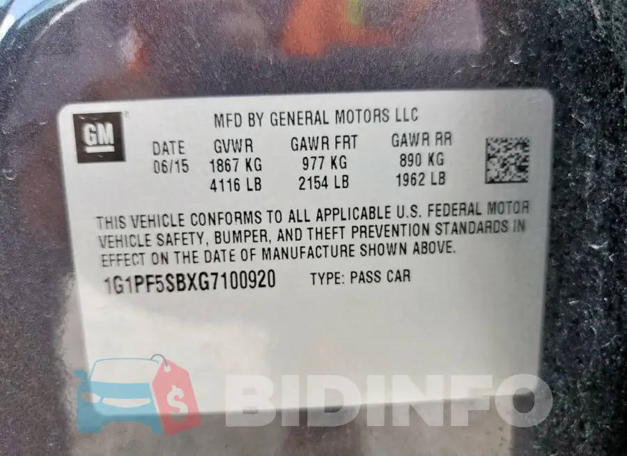 1G1PF5SBXG7100920 Photo# 12