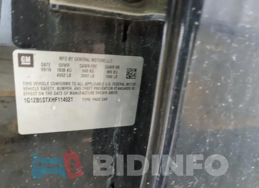 1G1ZB5STXHF114921 Photo# 12