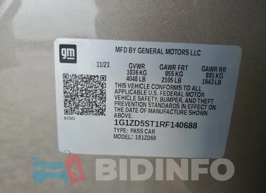 1G1ZD5ST1RF140688 Photo# 12