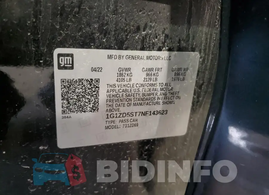 1G1ZD5ST7NF143623 Photo# 12