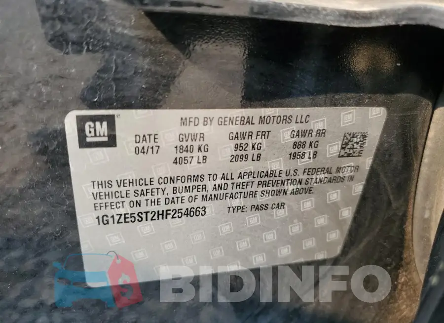 1G1ZE5ST2HF254663 Photo# 12
