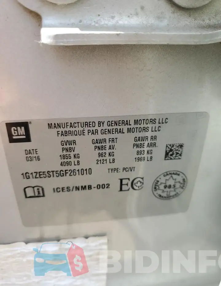 1G1ZE5ST5GF261010 Photo# 12