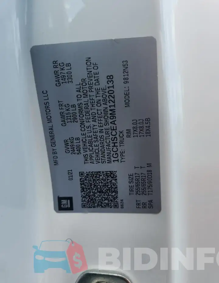 1GCHSCEA9M1220138 Photo# 13