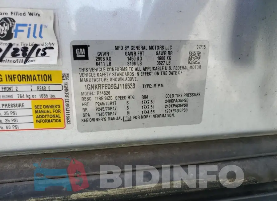 1GNKRFED9GJ116533 Photo# 13