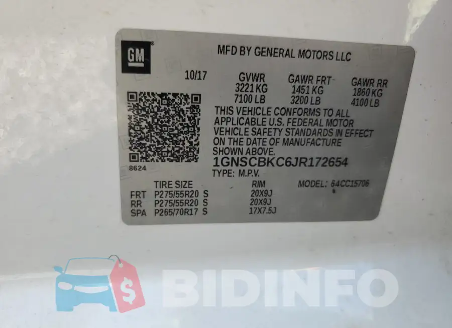 1GNSCBKC6JR172654 Photo# 13