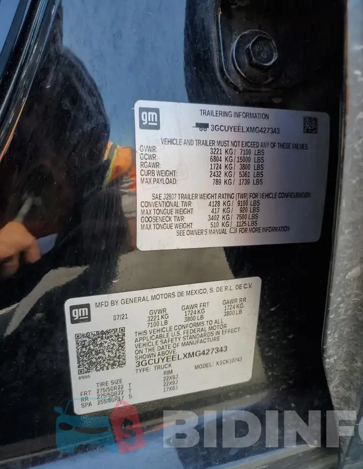 3GCUYEELXMG427343 Photo# 13