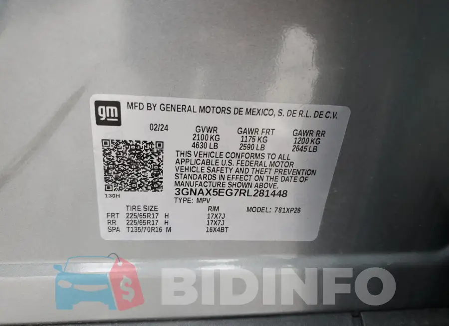 3GNAX5EG7RL281448 Photo# 14