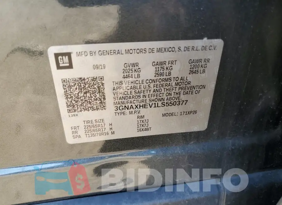 3GNAXHEV1LS550377 Photo# 13