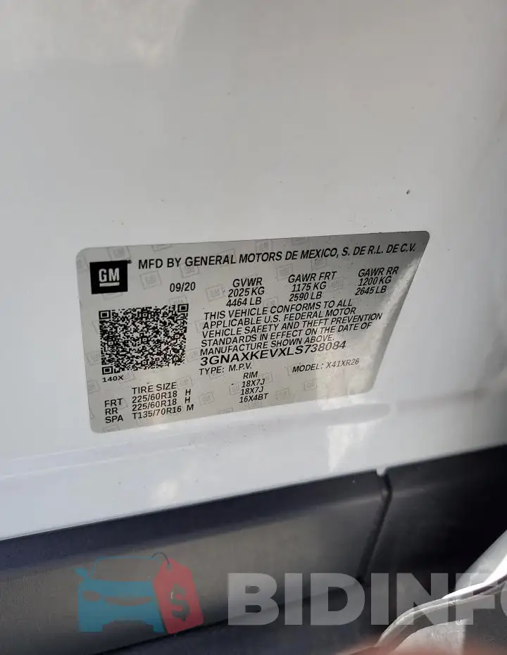 3GNAXKEVXLS738084 Photo# 13