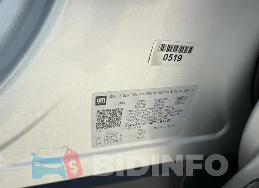 3GNAXTEV4MS161401 Photo# 8