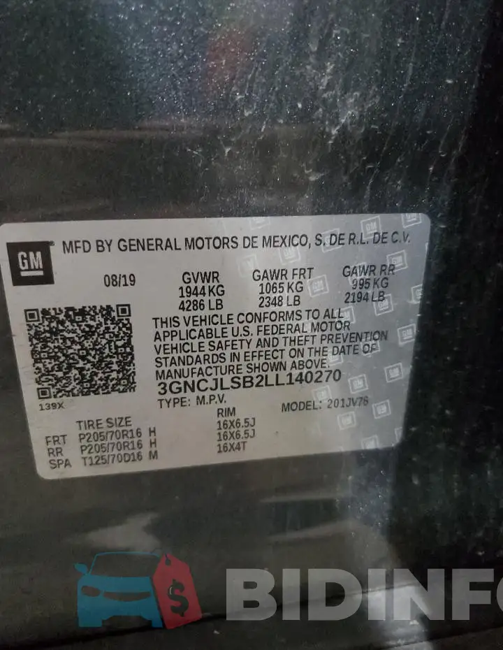 3GNCJLSB2LL140270 Photo# 12