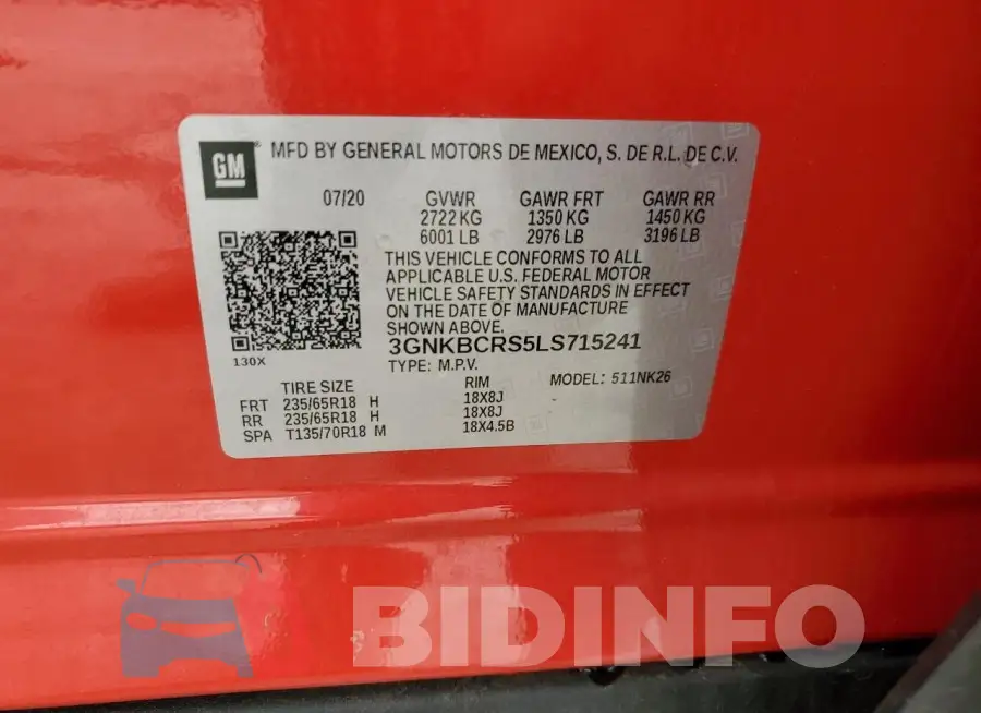 3GNKBCRS5LS715241 Photo# 13