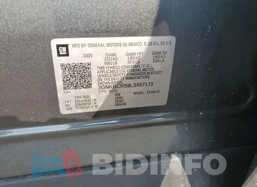 3GNKBCRS8LS657173 Photo# 13