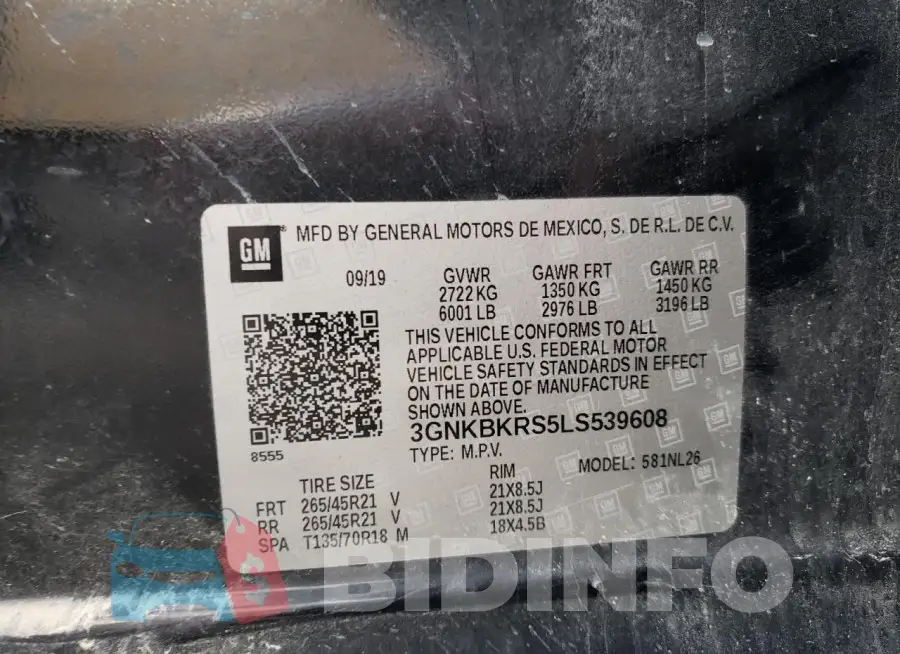 3GNKBKRS5LS539608 Photo# 13